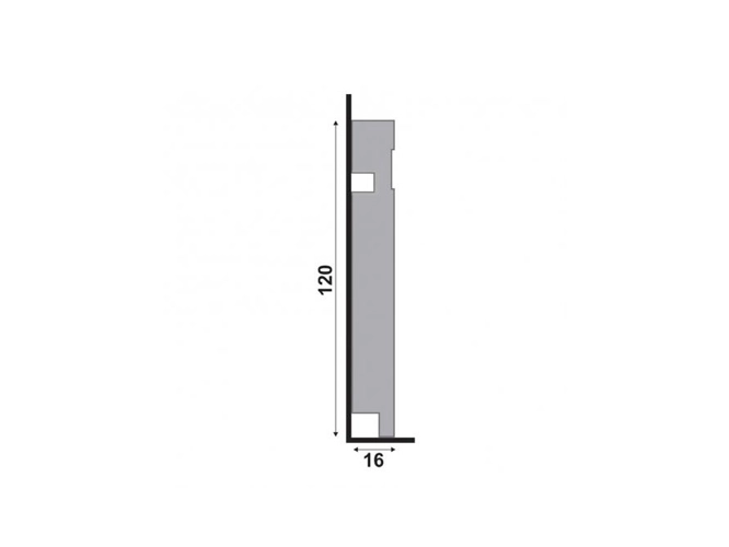 Rodapé Santa Luzia 493 em Poliestireno - 12cm Branco