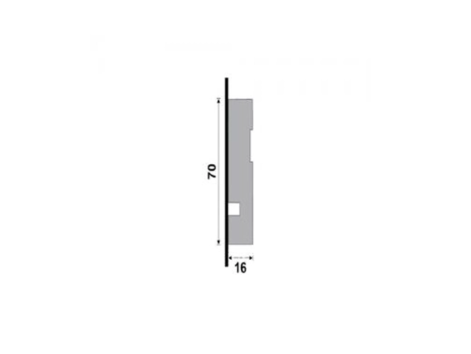 Guarnição Santa Luzia 456 em Poliestireno 07cm Cinza Titanium