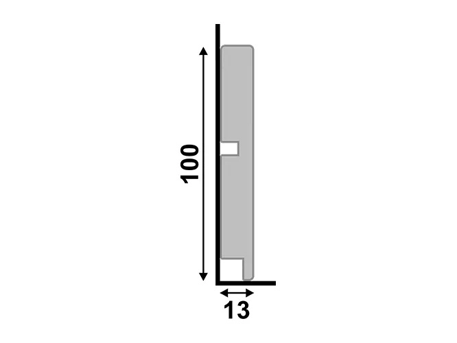 Rodapé Santa Luzia 454 em Poliestireno 10cm Fendi