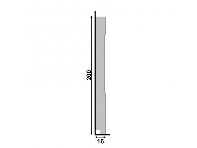 Rodapé Santa Luzia 523 em Poliestireno 20cm Branco